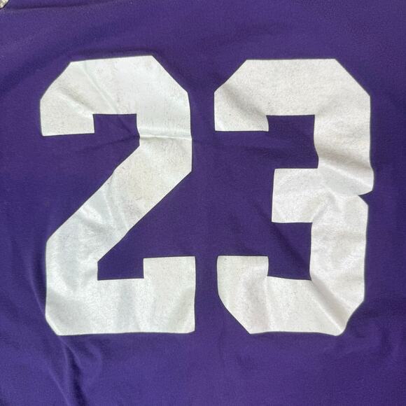 Jordan blue/grey elephant print 3/4 sleeve #23 streetwear tshirt womens Medium - Picture 4 of 8